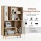 Costway Sideboard Storage Cabinet Bookshelf Cupboard w/Door Shelf Black / White / Espresso